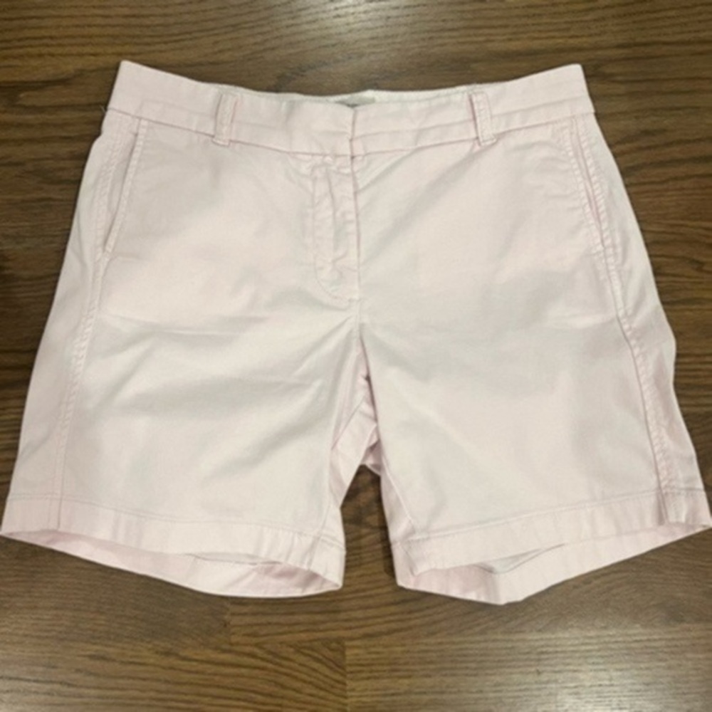 Re-Imagined by J. Crew Women's light pink Mid Rise Stretch Flat Front Shorts 8 E